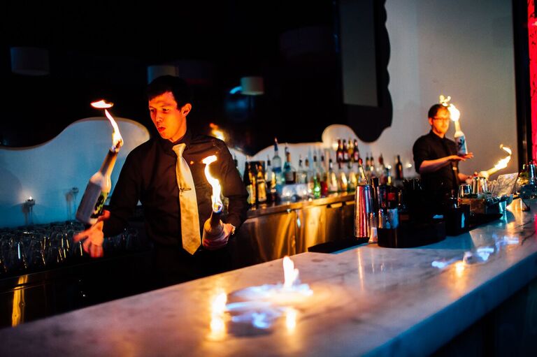 Wedding Feature - Entertainment filled wedding bartender